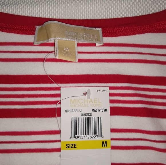 Michael Michael Kors women's striped red and white top - Picture 2 of 3